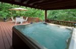 Hot tub overlooking the creek